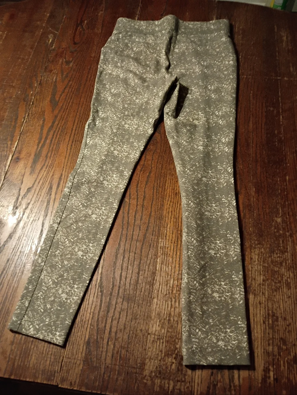 Size 4 Sharon Young Grey White Elastic Waist Pull On Casual Pants